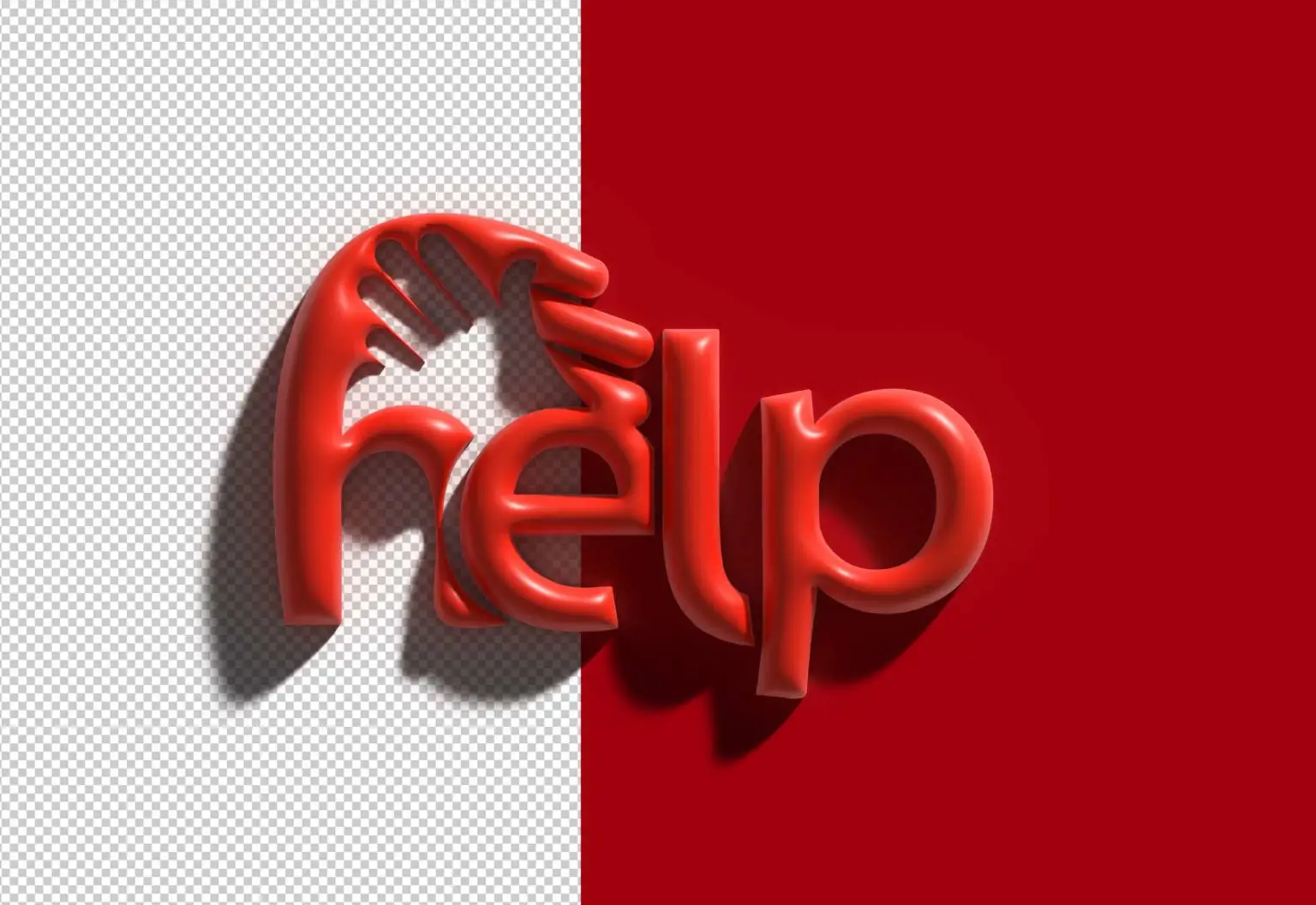 A white and red background with help written on it